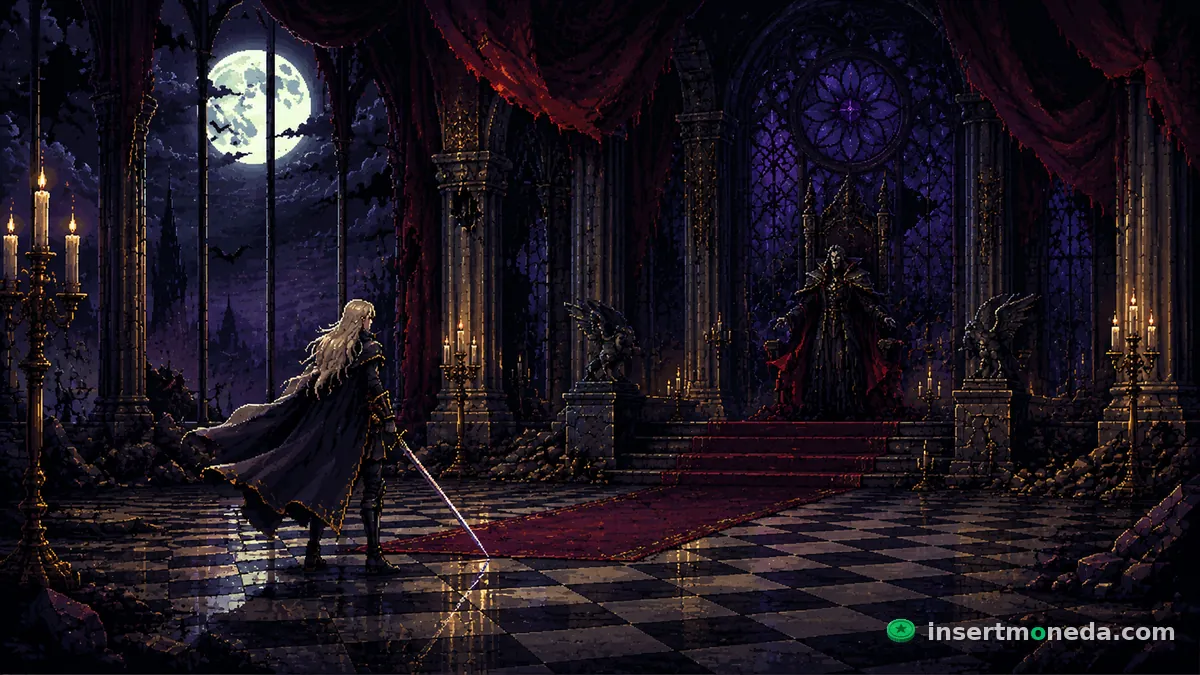 La biblioteca mágica del castillo de Drácula, una de las zonas más memorables de Symphony of the Night
